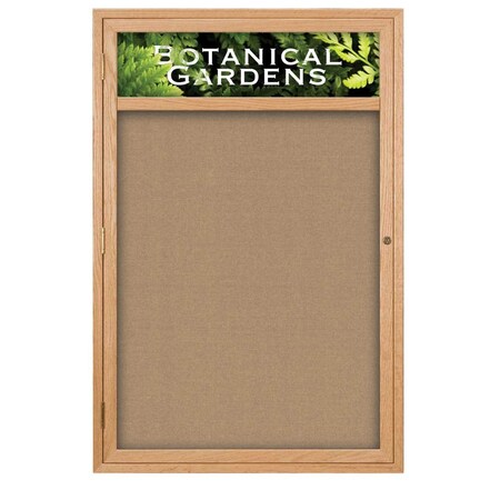 United Visual Products Sliding Glass Door Radius Letterboard, Hdr, 96"x48", Satin/Blue UV9024ACSH-SATIN-BLUE